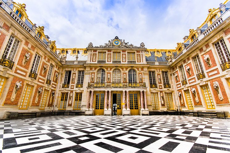 Marble Court, Cour de Marbre, Versailles Palace, Paris, France