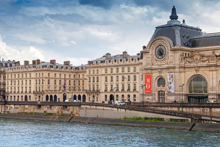 Paris, France, facade of the Orsay modern art Museum