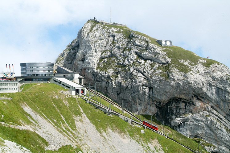 Pilatus Kulm station near the summit of Mount Pilatus