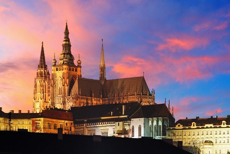 Prague Castle at sunset - Czech republic