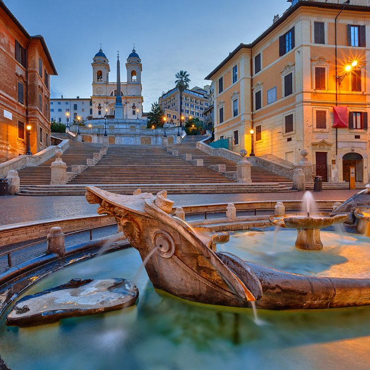 Spanish Steps at dusk, Rome