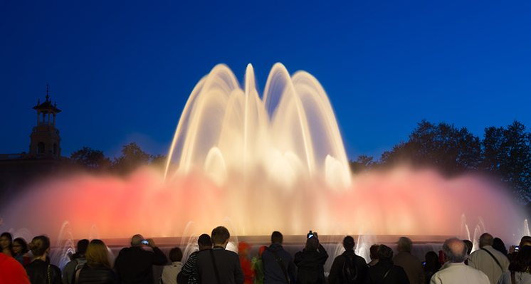 Montjuic fountain in Barcelona. Catalonia, Spain