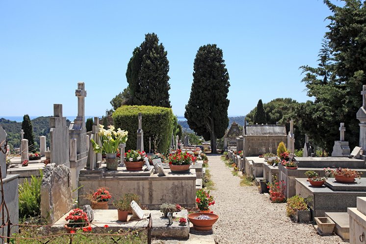 old cemetery in Saint Paul de Vence, Provence, France.