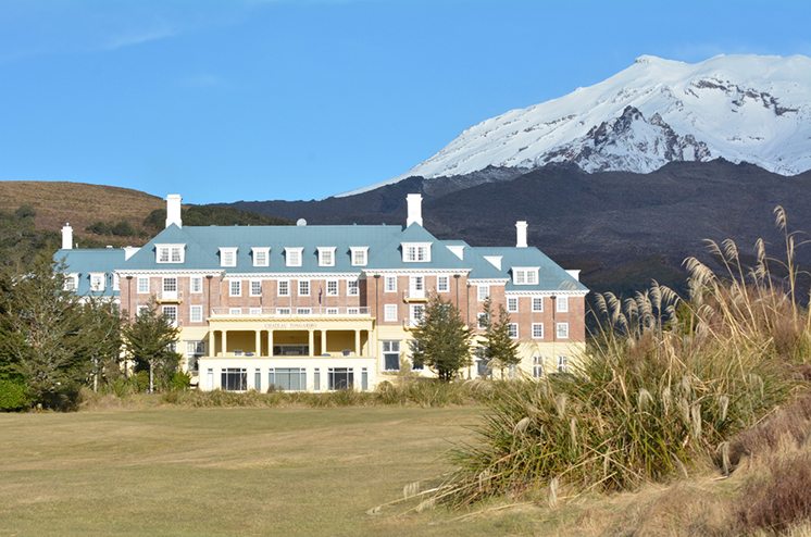 Mount Ruapehu and The Chateau in Tongariro National Park