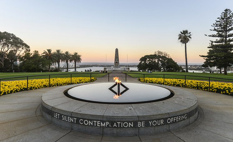 Kings Park War Memorial at Sunset