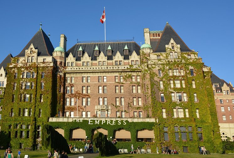 VICTORIA, BC, CANADA AUGUST 23: The Fairmont Empress is one of t
