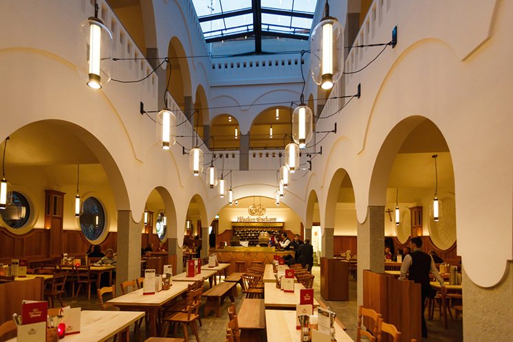 Interior of Donisl, pub in Munich