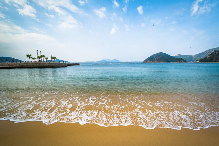 Beach at Repulse Bay, in Hong Kong, Hong Kong.