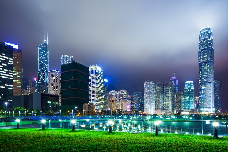 Hong Kong city at night