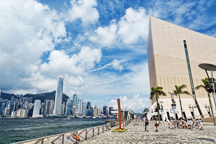 Hong Kong harbour at day