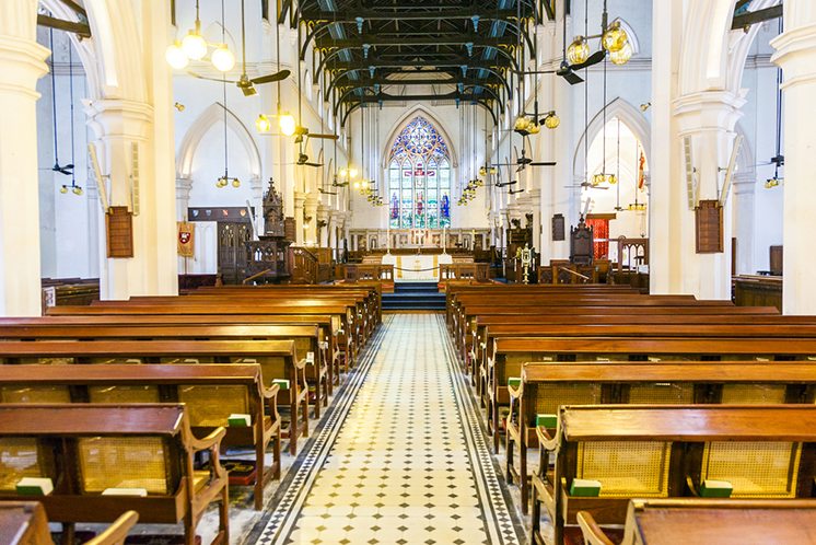 famous St. Johns Cathedral in Hong Kong