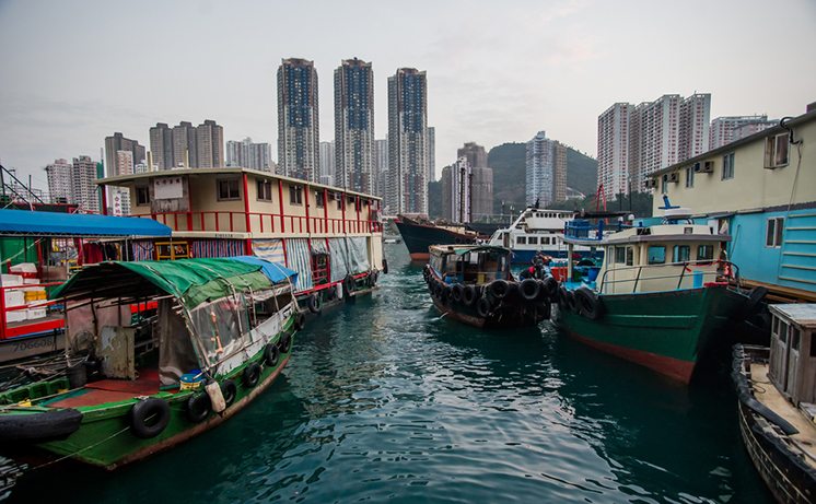 Fishing village of Aberdeen, Hong-Kong, China
