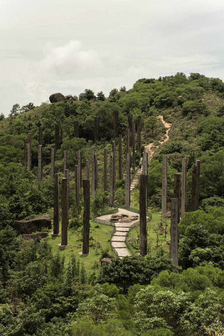 Steles containing centuries old sutra along Wisdom path at the h