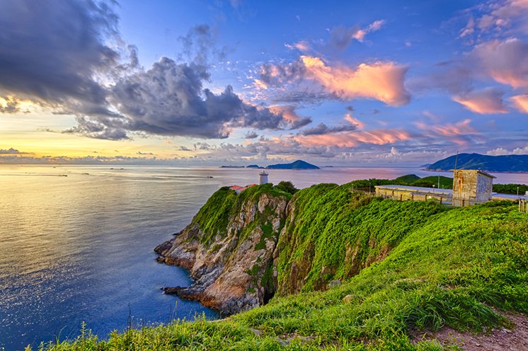 Beautiful lighthouse in sunrise