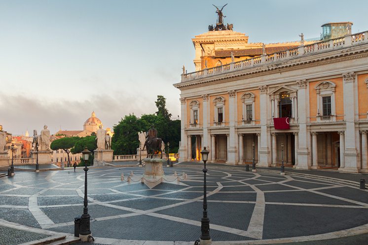 Campidoglio square in Rome, Italy