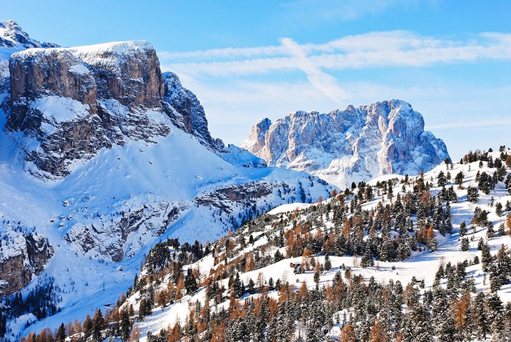 landscape with Dolomites mountain, Italy