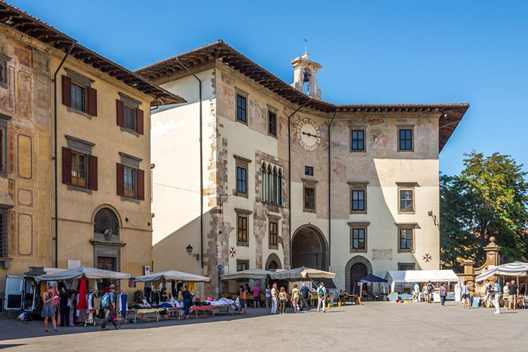 Buildings at the Knights Square in Pisa