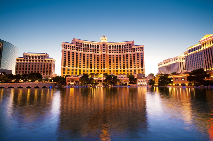 Las Vegas - 11 Sep 2010 - Bellagio Hotel Casino during sunset