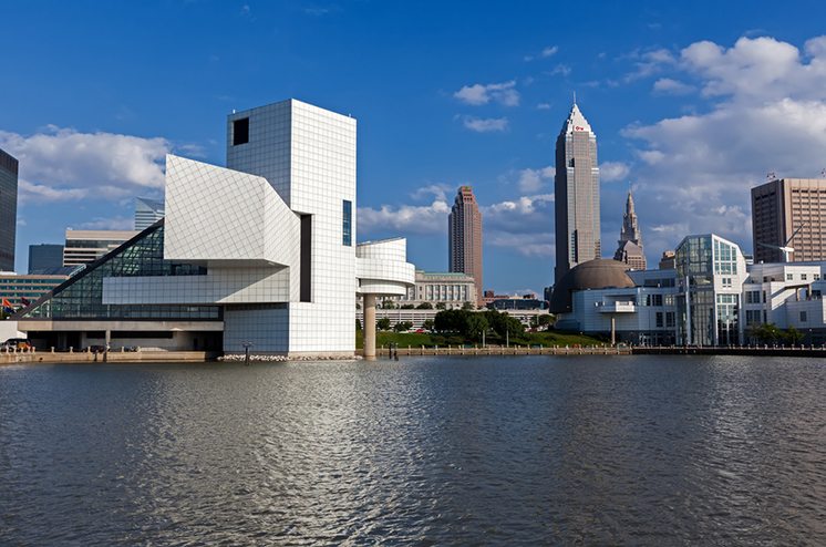 Cleveland – July 14: the rock & roll Hall of fame designed by