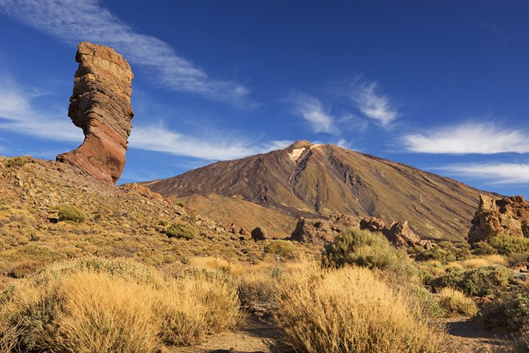 Rock formations in the Teide National Park on Tenerife