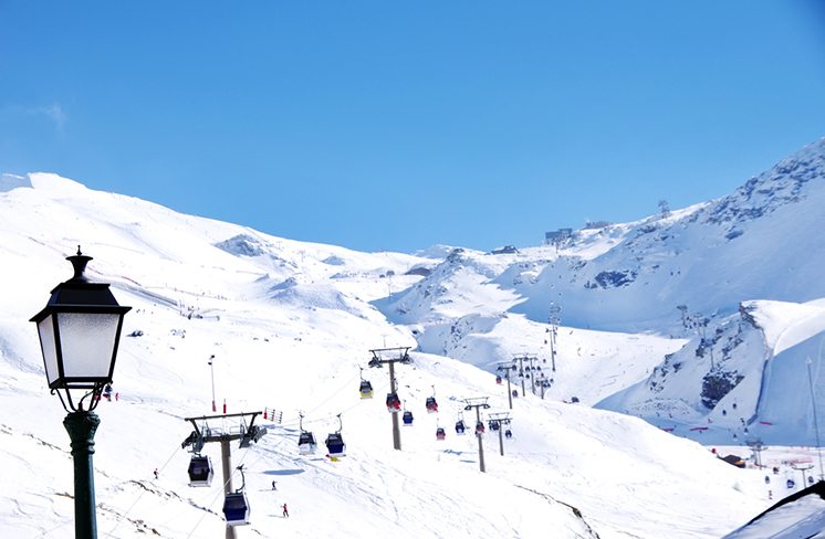 ski resort of Sierra Nevada in Andalucia,Spain