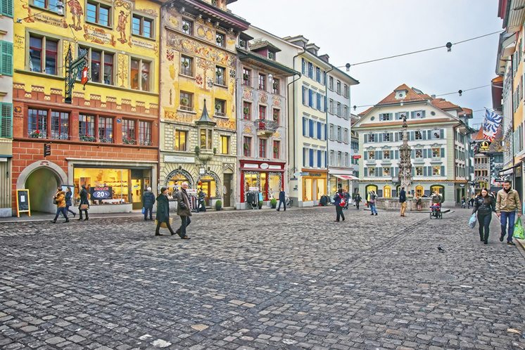 Muhlenplatz in Lucerne Old Town