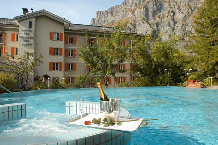 Swimming pool of a hotel at Leukerbad