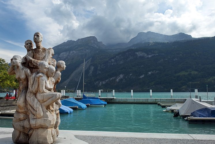 sculpture in Brienz, Lake Brienz, Switzerland