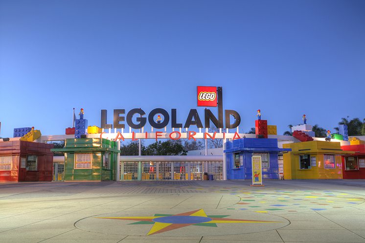 CARLSBAD, CA - FEB 5: Legoland California in sunset, February 5,