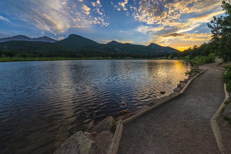 Lilly Lake at Sunset - Colorado