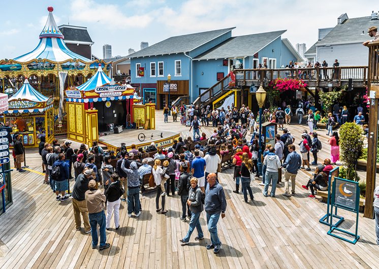 SAN FRANCISCO, USA - JUNE 14: Pier 39 at San Francisco Bay, on J