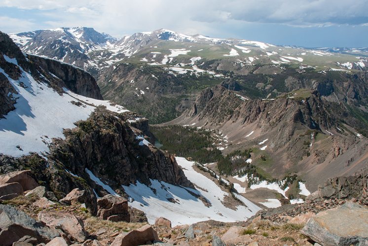 View of mountain range, Beartooth Highway, Montana, USA