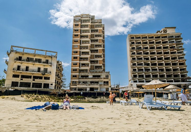 Varosha the abandoned Ghost city in Famagusta .Northern Cyprus.